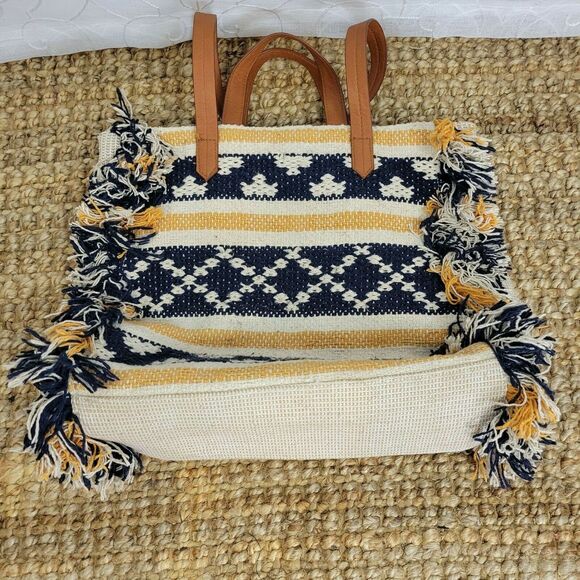 Universal Threads Womens Tote Bag One Size Multicolor Indie Fringe Beach - Picture 5 of 6